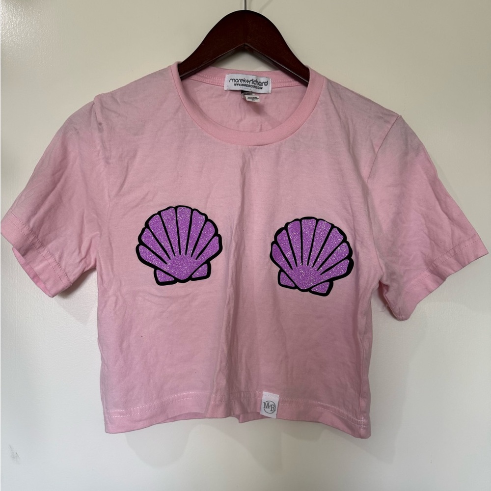 Pink Shell Design Kids T-Shirt